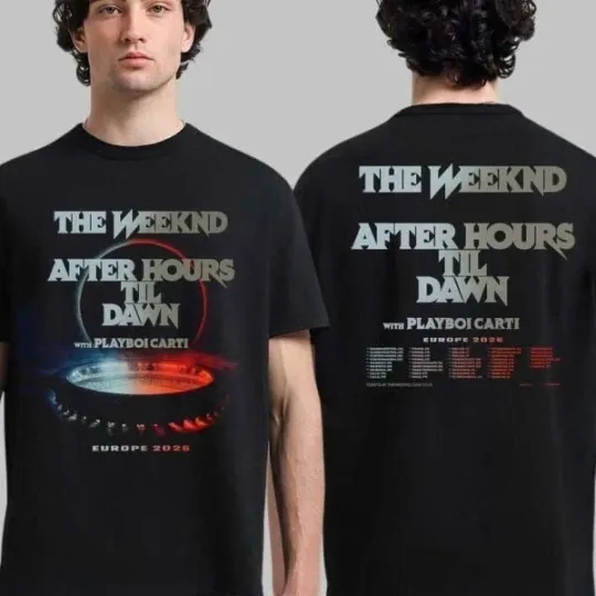 Discover Weeknds After Hours Til Dawn Tour 2026 T-Shirt
