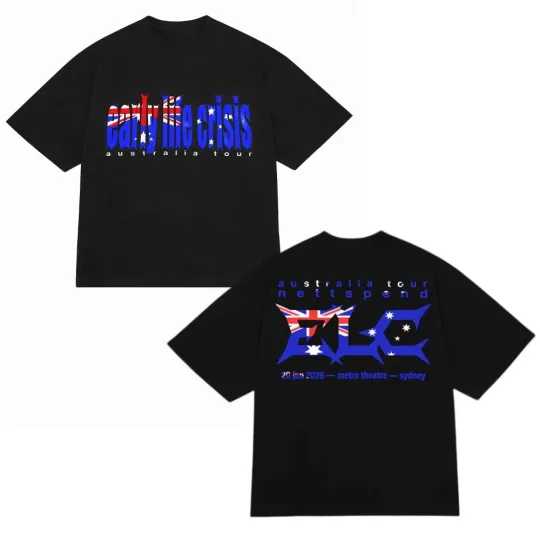 Discover Nettspend Early Life Crisis Tour Melbourne 2026 T-shirt