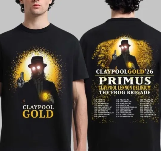 Discover Les Claypool Summer Tour 2026 Double Sided T-Shirt