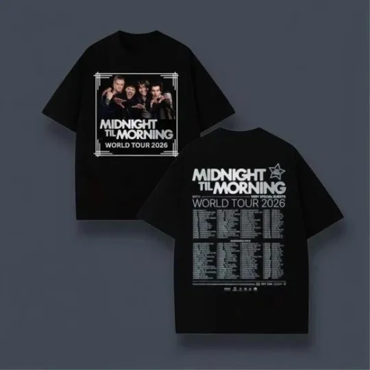 Discover Midnight Til Morning Tour 2026 Unisex T-shirt