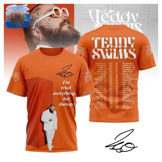 Discover Teddy Swims I've Tried Everything But Therapy 2025 Tour 3D T-Shirt