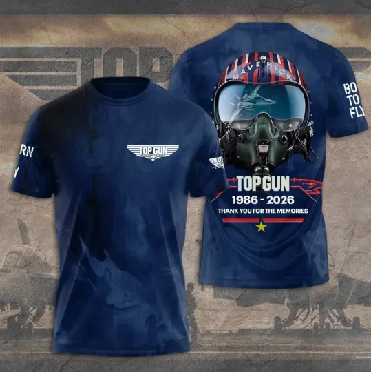 Discover Top Gun 40th Anniversary 2026 AOP 3D T-Shirt
