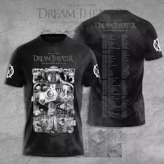 Discover An Evening With Dream Theater 40th Anniversary Tour 3D T-Shirt