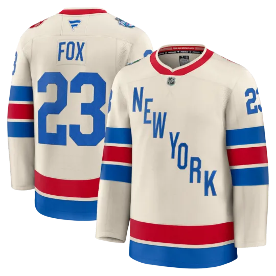 New York Rangers Adam Fox #23 Fanatics 2026 Winter Classic Premium NHL Jersey