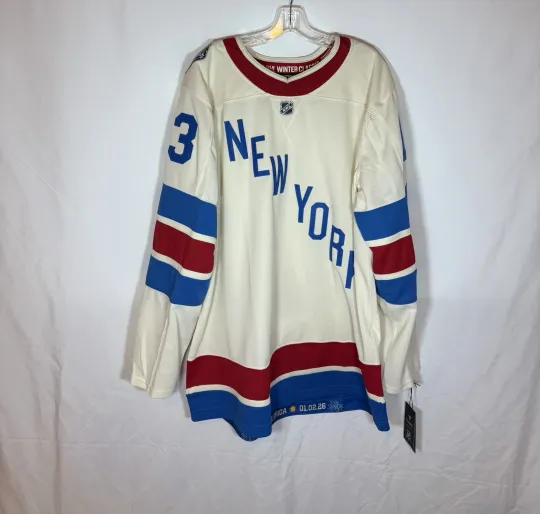 Fanatics New York Rangers 13 Lafreniere 2026 Winter Classic Jersey Premium Sz 56