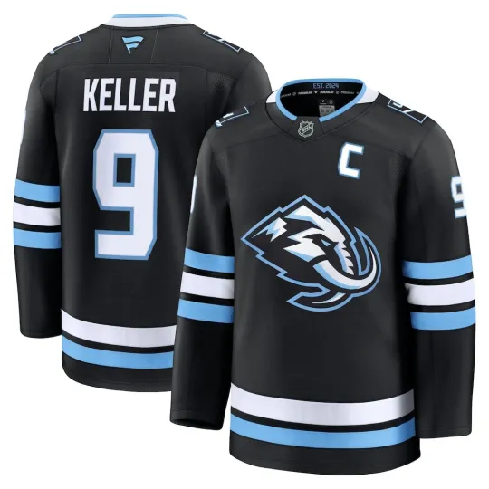 Discover Utah Mammoth Clayton Keller #9 Fanatics Men's Black Home 2026 Premium NHL Jersey
