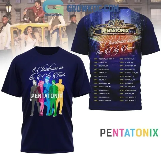 Discover Pentatonix Christmas In The City Tour 3D T-Shirt