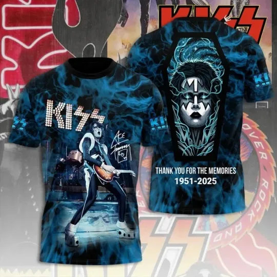 Discover Hot Band Ace Frehley Signatures 3D T-Shirt