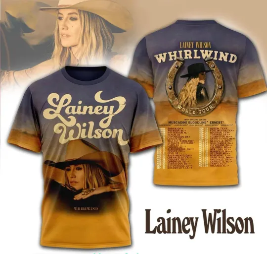 Discover Collection Lainey Wilson Whirlwind For Fans 2025 T-Shirt 3D