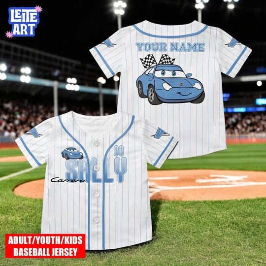 Discover Custom Sally Baseball Jersey, Disney Cars Shirt, Personalized Sally Trip Tee, Family Vacation Outfit, Disney Birthday Gift