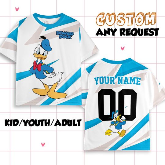 Discover Personalized Disney Donald Soccer Jersey Shirt, Disney Donald Shirt, Disneyland Team Matching Outfit