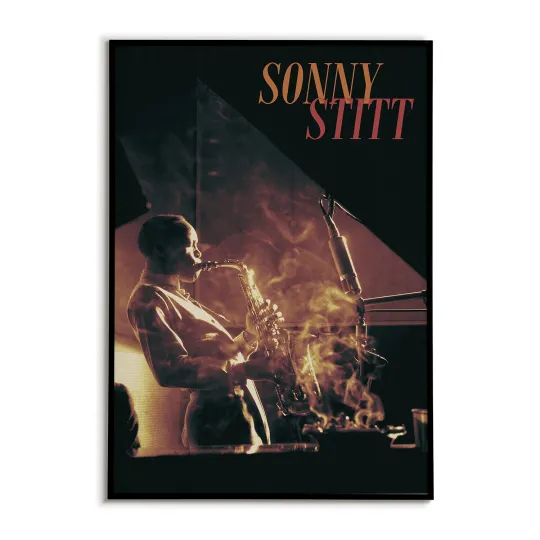 Discover Sonny Stitt Vintage Jazz Music Poster Vertical Wall Art