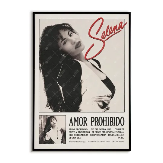 Selena Quintanilla Vintage Tejano Cumbia Music Poster Premium Matte Vertical Print