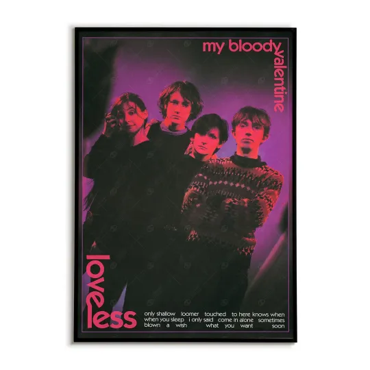My Bloody Valentine Loveless Poster - Retro 90s Shoegaze Dream Pop Vertical Poster