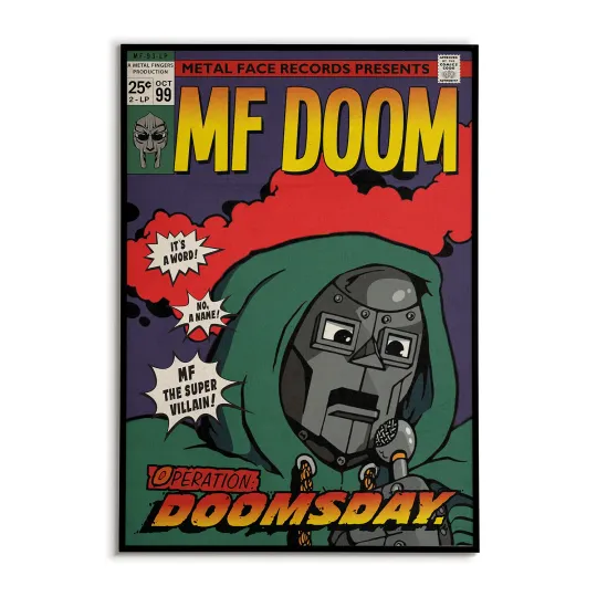Discover MF Dooom Operation Doomsday Poster | Rap Music Comic Book Wall Art
