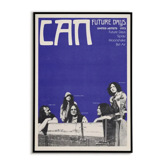 Discover Can Future Days Poster - Retro 70s Krautrock Psychedelic Rock Music Print