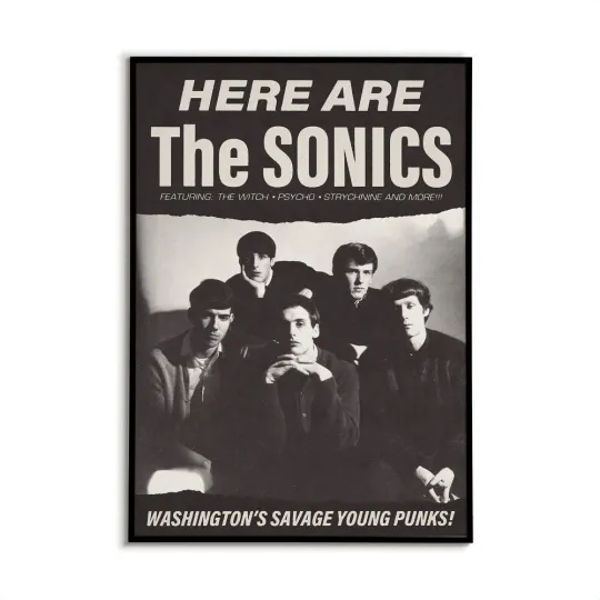 Discover The Sonics Album Poster | Retro 60s Garage Rock Music Wall Art