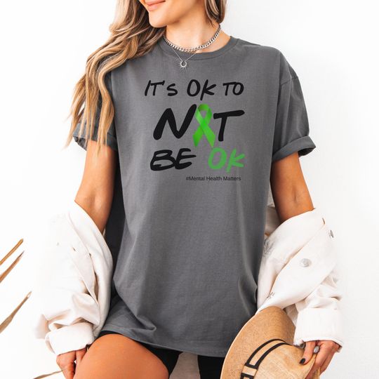 Discover Its Okay Mental Health T-Shirt, Motivational Anxiety Awareness Tee
