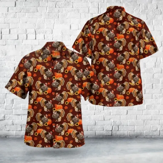 Discover Thanksgiving Turkey Hawaiian Shirt