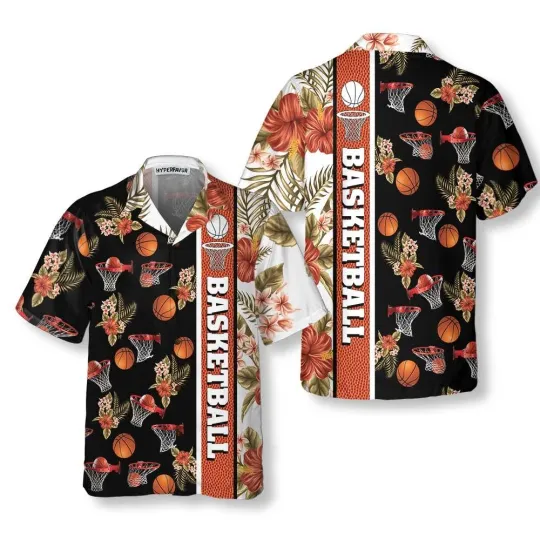 Discover Tropical Basketball Hawaiian Shirt Button Up Basketball Shirt For Men