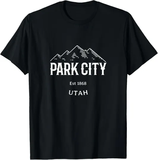 Discover Retro Cool Park City Utah Rocky Mountains Novelty Art T-Shirt