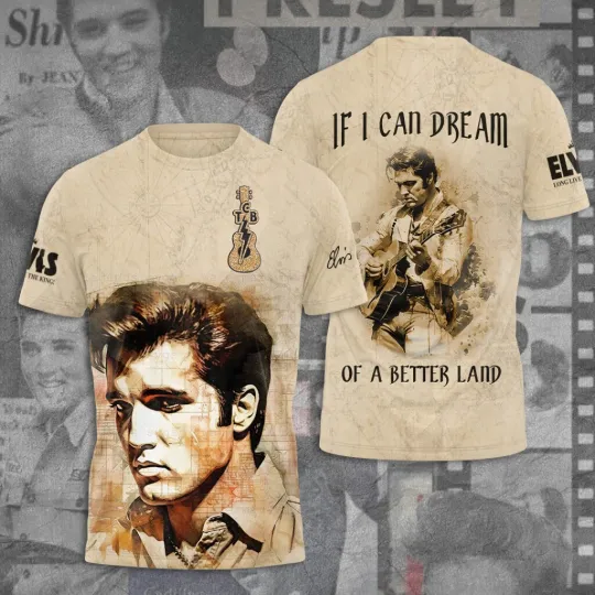 Discover Elvis Presley 3D T-Shirt Unisex T-Shirt 3D, gift for fans