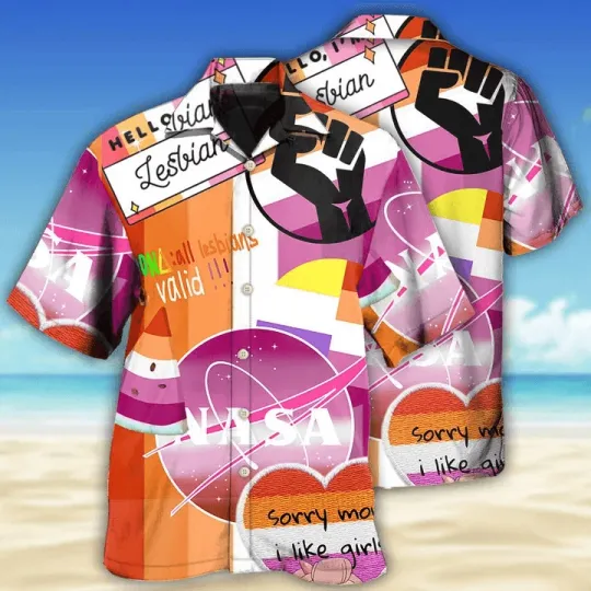 Discover LGBT Aloha Hawaiian Shirts For Summer Genderfluid Colorful Pride Hawaiian Shirts