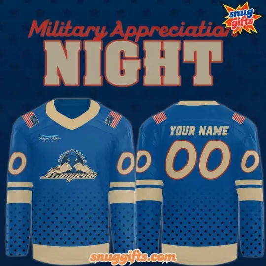 Discover Personalized Sioux Falls Appreciation Night Hockey Jersey Gift For Valentine