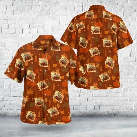 Discover Happy Thanksgiving Turkey Hawaiian Shirt