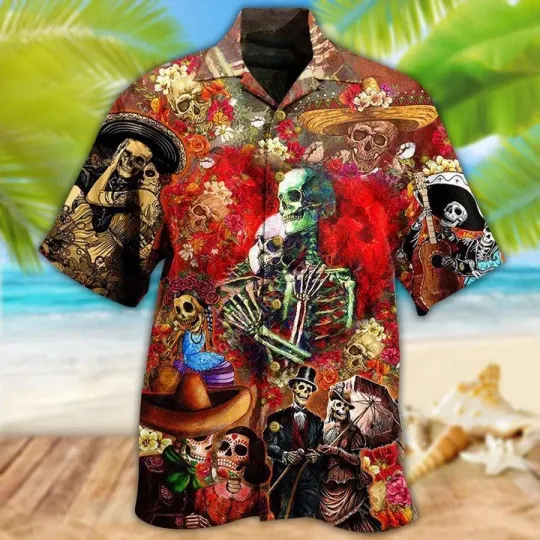 Discover Skull Aloha Hawaiian Shirt For Summer   Skull Until We Are Seperated By Death Ha