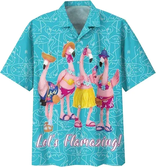 Discover Let8217s Flamazing Flamingo Lovers Hawaiian Beach Shirt