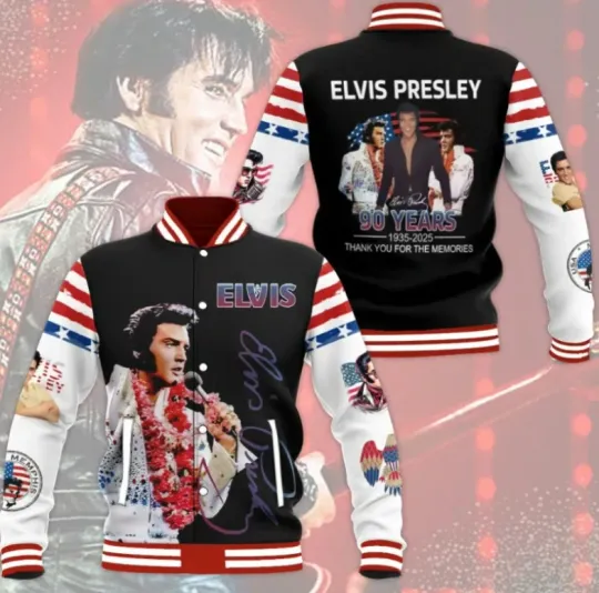 Discover Elvis 1Presley 90 Years 1925-2025 Baseball Jacket