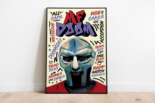 Discover MF Dooom Album Cover Poster: Music Wall Art Print