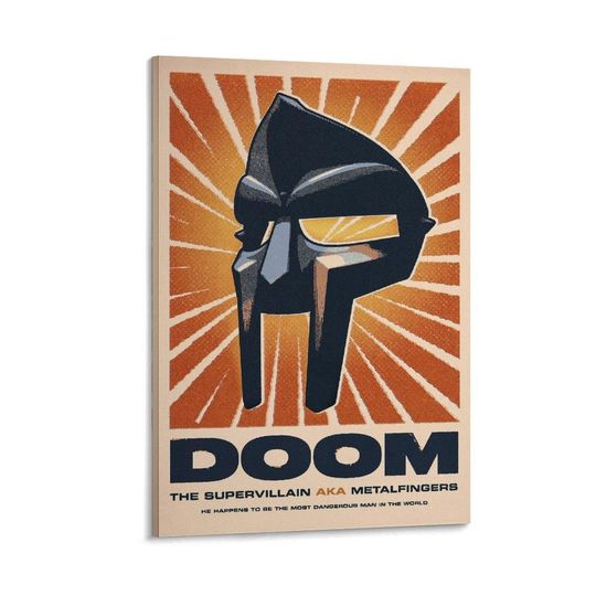 Discover Vintage MF Dooom Hip-hop Singer Music Canvas Art Painting Wall Decor Artwork Print Poster Bathroom Bedroom Living Room Home Decor