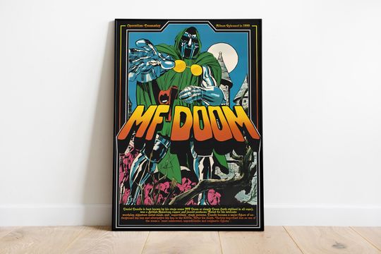 Discover MF Dooom Poster Print: Album Cover Art, Music Room Decor