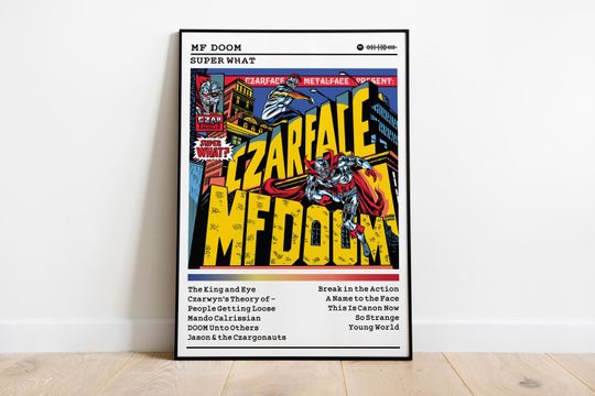 Discover MF Dooom "Super What" Album Poster: Rap Music Wall Art