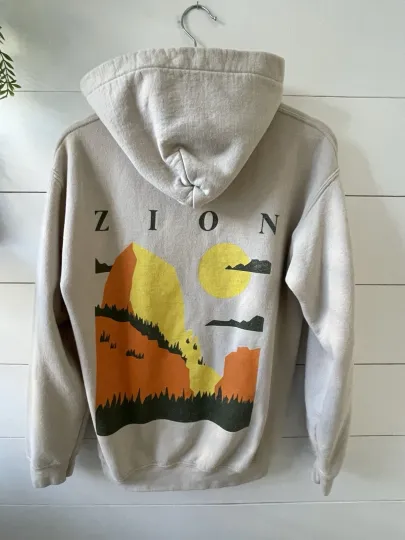 Utah Rocks Hoodie Sweatshirt Adult Small National Parks Zion, Hiking Gildan