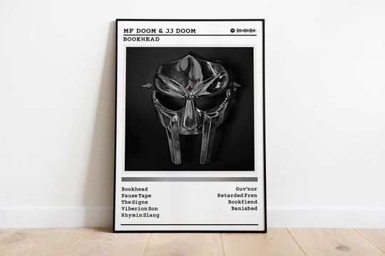 Discover MF Dooom "Bookhead" Album Poster: Rap Music Wall Art