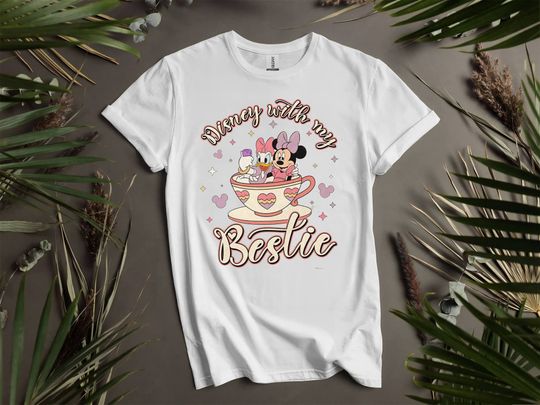 Discover With My Bestie Minnie Mouse and Daisy Duck Custom T-Shirts for Men, Women, and Kids - Sizes S to 5XL | Ladies' T-Shirts Available K440