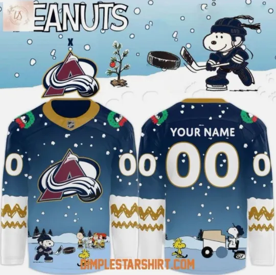 Discover Personalized Colorado 1Avalanche Peanuts 2025 Hockey Jersey Gift For Valentine