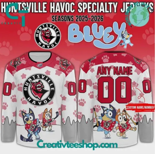 Discover Personalized Huntsville x BlueyDad Day 2025 Hockey Jersey Gift For Valentine