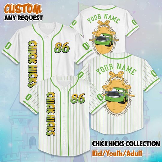 Discover Custom Coquette Chick Hicks Baseball Jersey, Disney Cars Chick Hicks Jersey Shirt, Disney Baseball Team Outfit, Birthday Gift