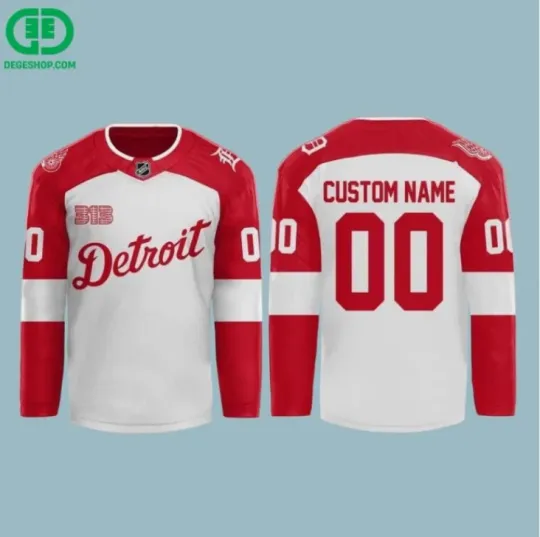 Discover New Custom Detroit Red Tigers Night 2025 Hockey Jersey Gift For Valentine