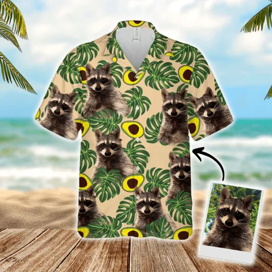 Discover Custom Hawaiian Shirt For Pet Lovers   Avocado Leaves Pattern Lemon Zest Color A