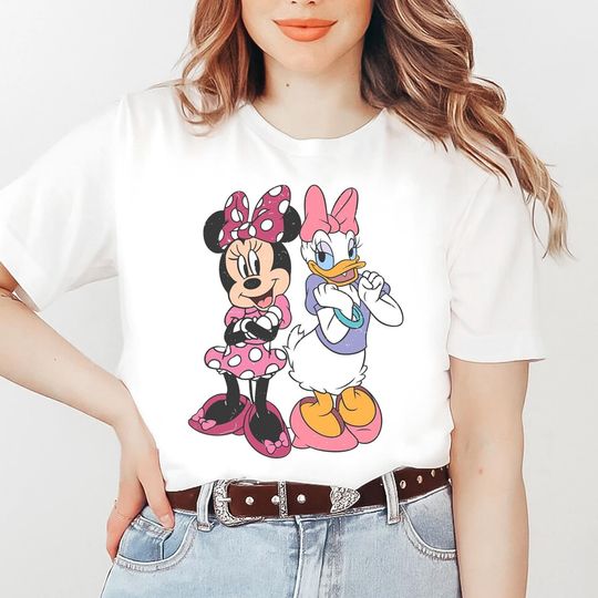 Retro Minnie And Daisy Bestie Shirt, Besties Disney T-shirt, Friends Disney, Disney Gift Tee, Funny Disney Outfit, Disney Family Trip