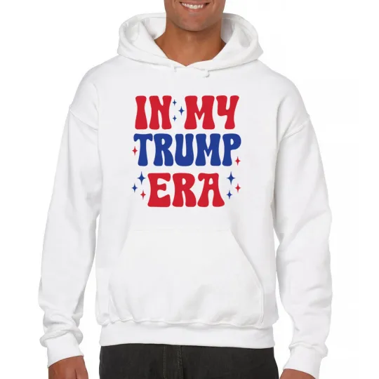 Discover In My Trump Era Sweatshirt 47 President MAGA Funny Meme America First Hoodie