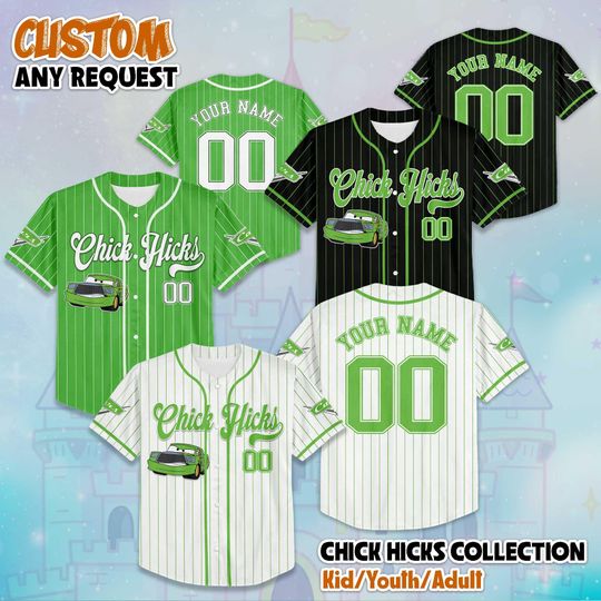 Discover Personalized Chick Hicks Baseball Jersey, Custom Disney Cars Chick Hicks Jersey Shirt, Disney Cars Baseball Team Outfit