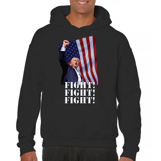 Discover Fight! Trump 2024 Sweatshirt Never Surrender MAGA America First Rally Hoodie