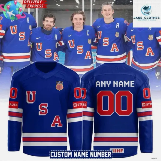 Discover Personalized USA Ice Hockey 2025 Championship Hockey Jersey Gift For Valentine