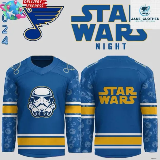 Discover Louis Blues x Night 2025 Blue Hockey Jersey Special Design Gift For Valentine